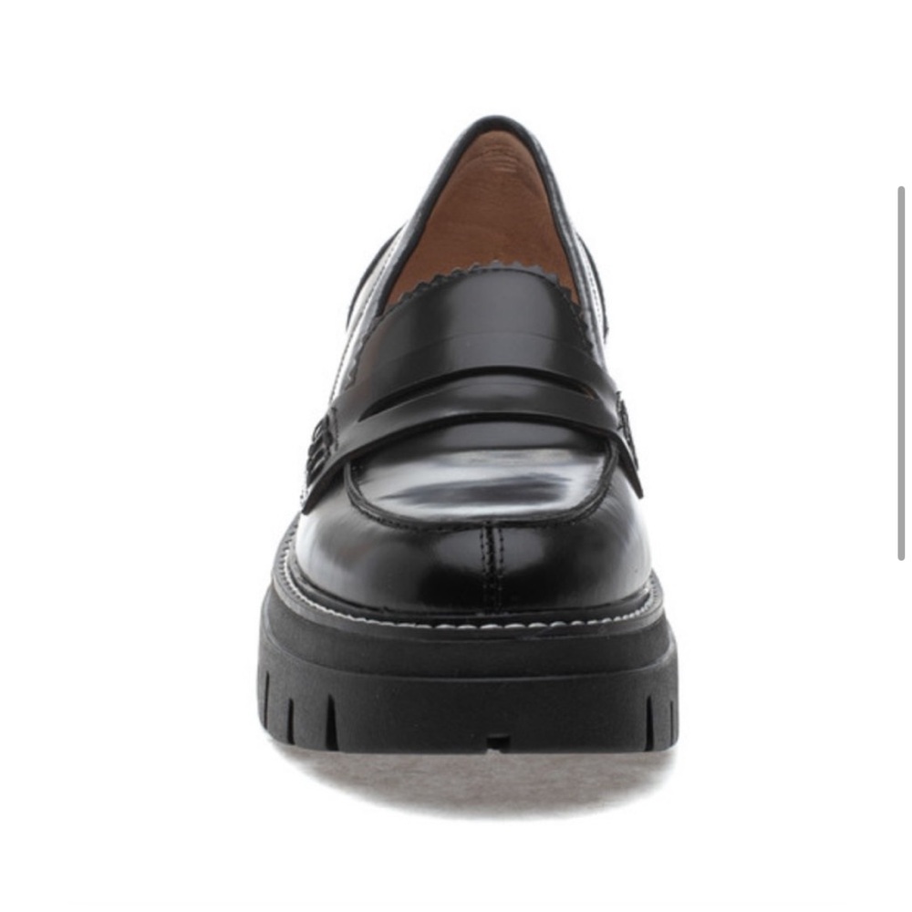 NWT J/SLIDES TYLER Black Leather Platform Penny Loafer - Picture 4 of 16